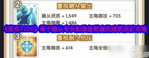 《盖亚2200》深度解析：基于随从专长与装备附魔的建筑派驻高效攻略